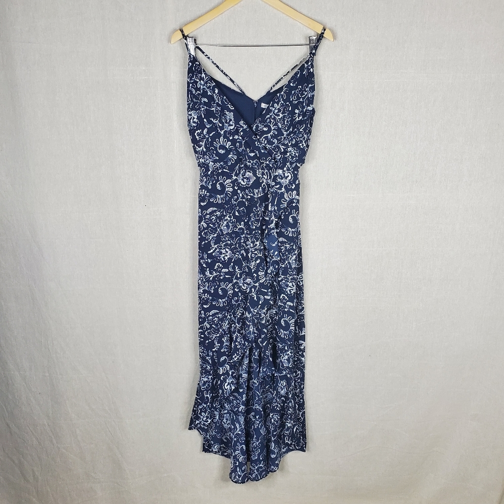 ☆☆ Cato Blue Floral Faux Wrap Sleeveless Dress Size 6